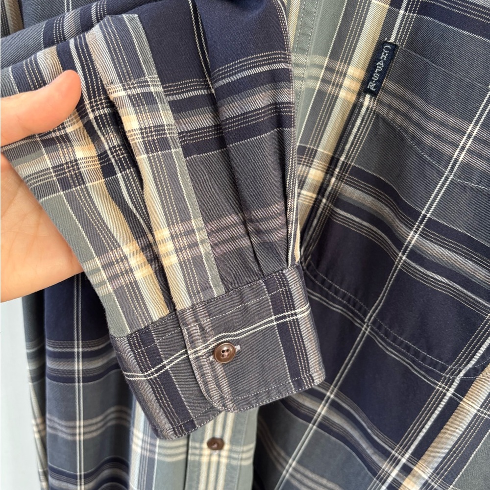 Vintage Chaps Ralph Lauren Plaid Button Down Shirt Men Large Old Money Academia - Picture 7 of 10